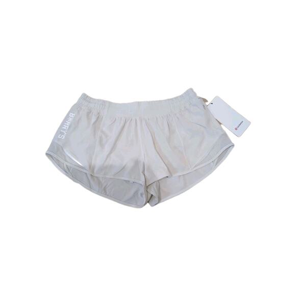 New Lululemon Size 10 Hotty Hot High Rise HR Lined Short 2.5" Bone White